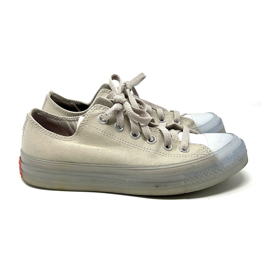 Converse Chuck Taylor All Star Sneakers in String White & Wild Mango